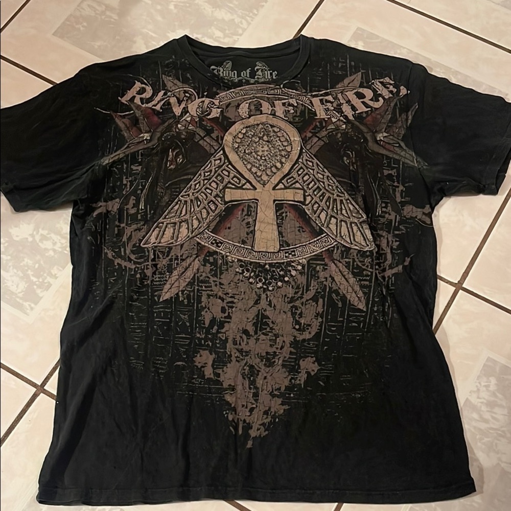Ring of Fire Black Graphic T-Shirt